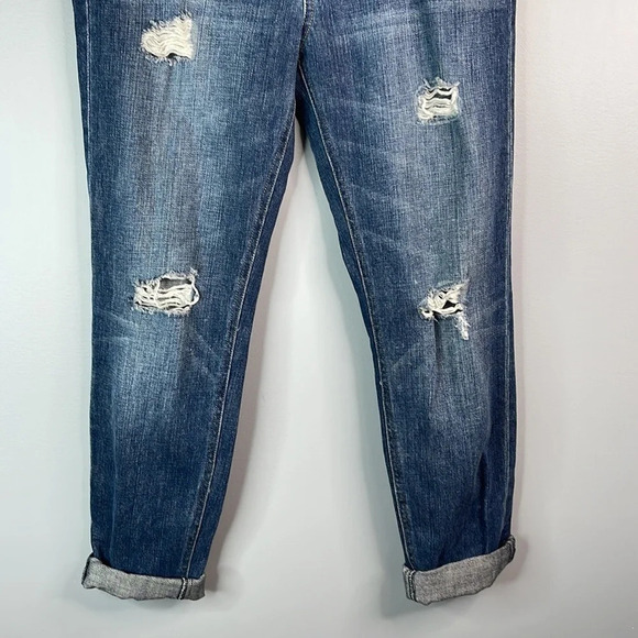 RACHEL Rachel Roy Distressed Rebel Weekend Blue Medium Wash Mid Rise Jeans 28 - Picture 4 of 9